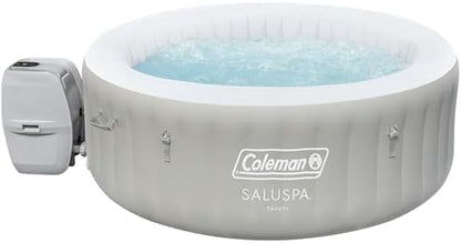 Bestway Coleman Palm Springs 4 to 6 Person EnergySense Smart AirJet Plus Inflatable Hot Tub Outdoor Spa with 140 AirJets and Insulated Cover