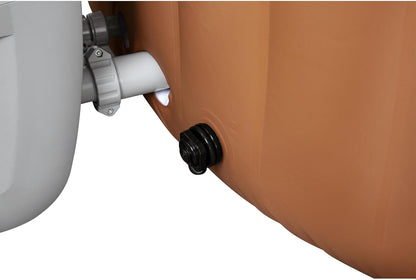 Coleman SaluSpa Miami AirJet 2 to 4 Person Round Inflatable Hot Tub Portable Outdoor Spa with 120 Soothing AirJets and Insulated Cover, Black