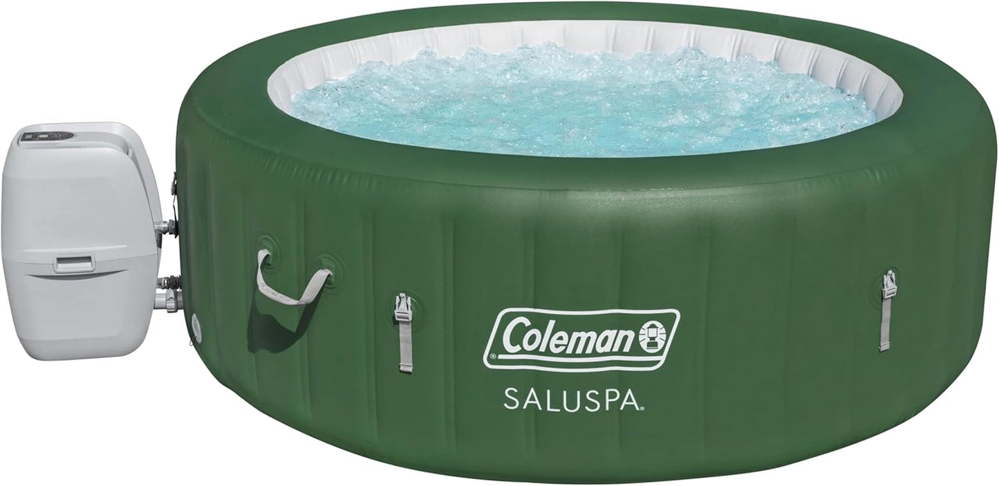 Bestway Coleman Palm Springs 4 to 6 Person EnergySense Smart AirJet Plus Inflatable Hot Tub Outdoor Spa with 140 AirJets and Insulated Cover
