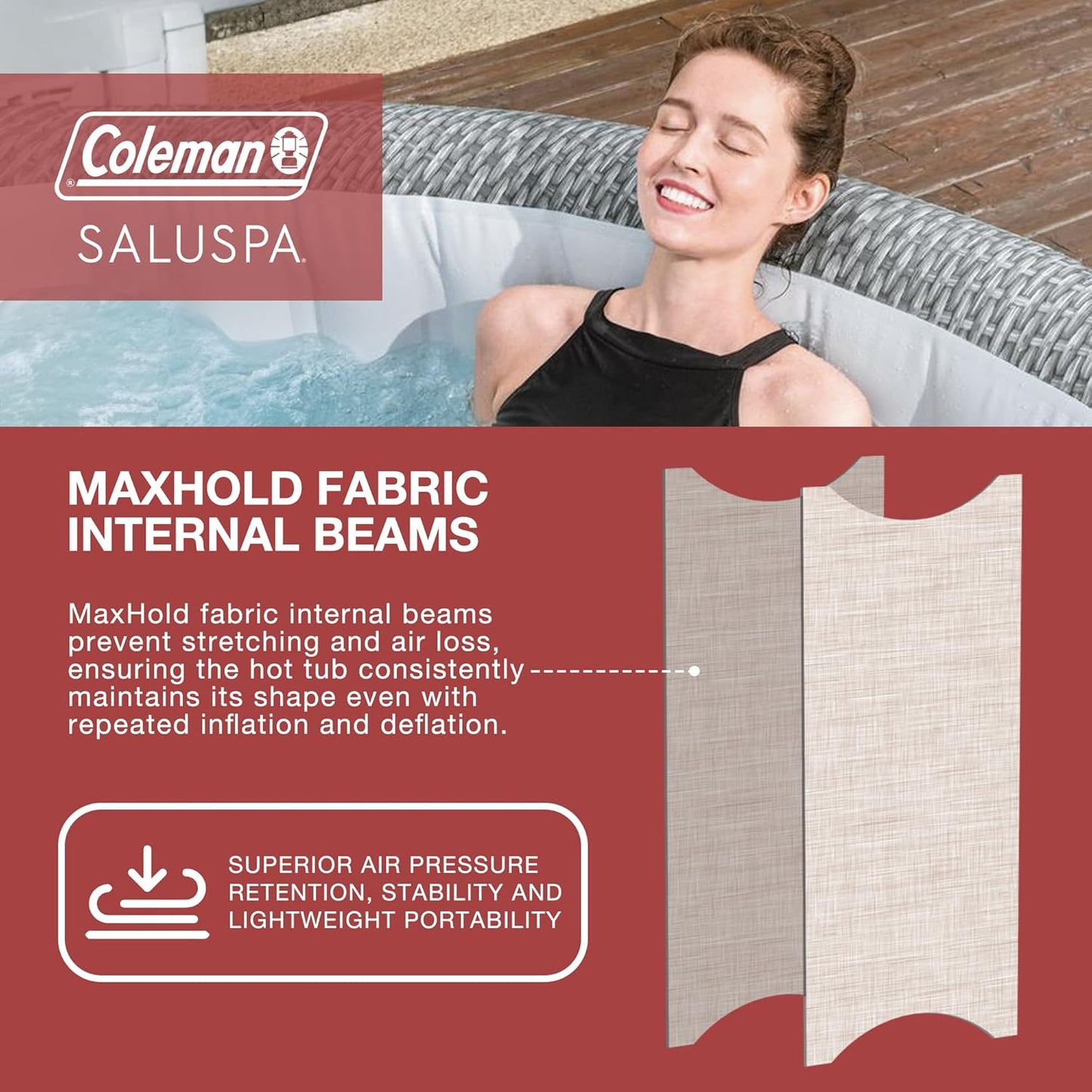 Coleman SaluSpa AirJet 7 Person Inflatable Hot Tub Round Portable Outdoor Spa with 180 Soothing AirJets and Insulated Cover, Gray, Sicily (Standard)