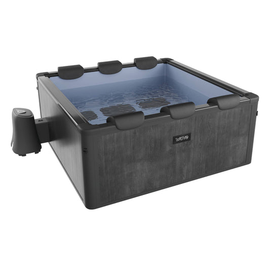 Adriatic | 6 Person Square Aluminium Frame Hot Tub | Black Wood